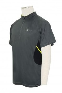 W065 Zip-up polo sweatshirt